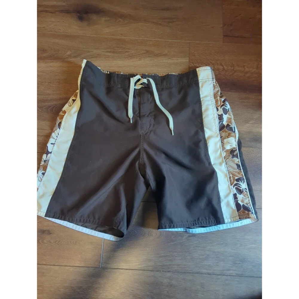 Break Water Swim Trunks Shorts Sz M 2 Pockets Mesh Lined Drawstring